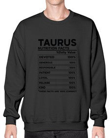 Taurus Nutrition Facts 490# - taurus- Sweatshirt - Crew