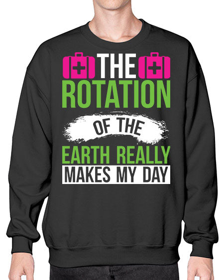 The Rotation Of The Earth Really Makes My Day 7# - nature- Sweatshirt - Crew