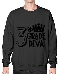 Third Grade Diva 953# - third grade- Sweatshirt - Crew