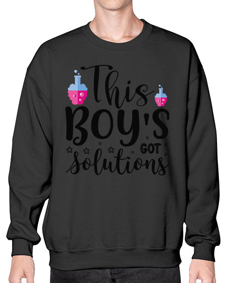 This Boy s Got Solutions 20# - general science- Sweatshirt - Crew