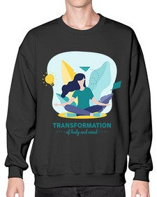 Transformation of Body and Mind 587# - yoga- Sweatshirt - Crew