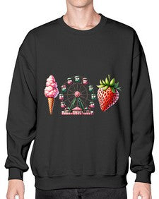 Watercolor Strawberry Fair 1693# - strawberry- Sweatshirt - Crew