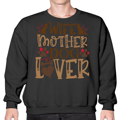 Wife Mother Dog Lover Style 58# - dogs- Sweatshirt - Crew