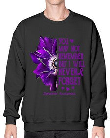 You may not remember but I will never forget alzheimer 223# - alzheimers- Sweatshirt - Crew