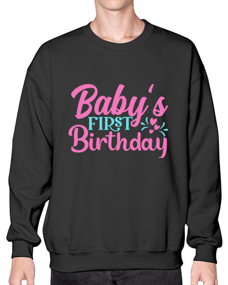 babys first birthday Style 34# - baby- Sweatshirt - Crew