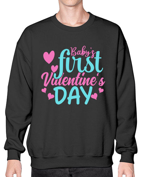 babys first valentines day Style 41# - baby- Sweatshirt - Crew