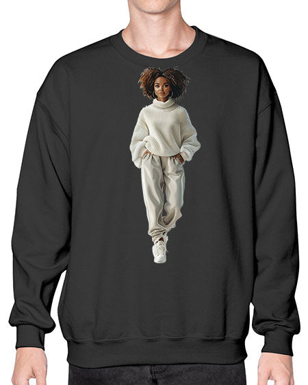 beautiful girl 13# -  fashion- Sweatshirt - Crew