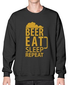 beer eat sleep 644# - beer- Sweatshirt - Crew