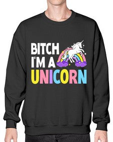 bitch im a unicorn 61# - unicorn- Sweatshirt - Crew