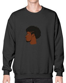 black man 39# - black boys or men- Sweatshirt - Crew