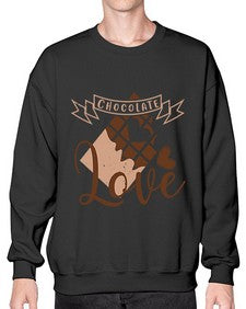 chocolate love 96# - chocolate- Sweatshirt - Crew