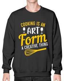 cooking is an art form a creative thing 132# - cooking- Sweatshirt - Crew