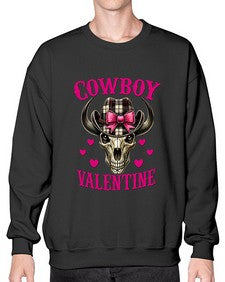 cowboy valentine western valentine 349# - western- Sweatshirt - Crew