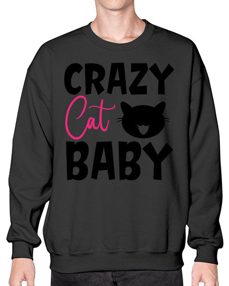 crazy cat baby Style 66# - baby- Sweatshirt - Crew