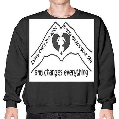 dog changes everything 75# - dogs- Sweatshirt - Crew