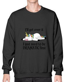 dramatic unicorn 96# - unicorn- Sweatshirt - Crew