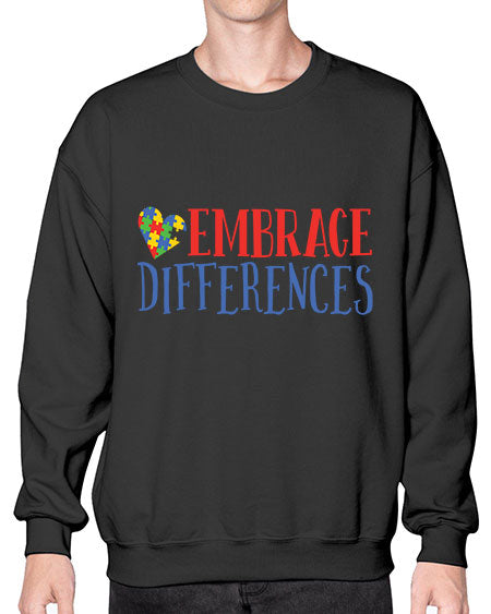 embrace differences Style 13# - autism- Sweatshirt - Crew