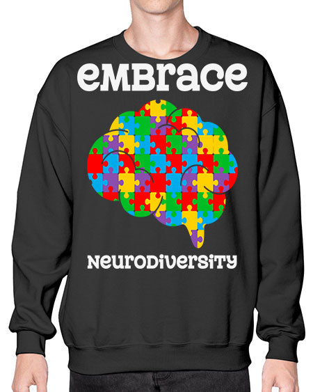 embrace neurodiversity autism awareness 87# - autism- Sweatshirt - Crew