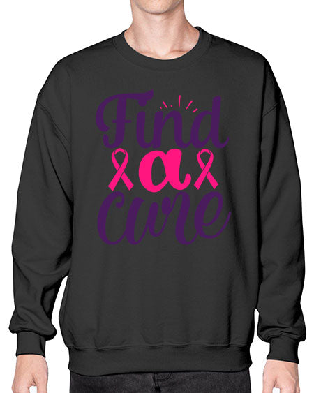 find a cure - breast cancer- Sweatshirt - Crew