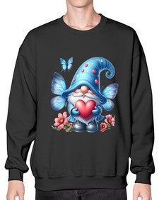 gnome with butterfly 01# - gnome- Sweatshirt - Crew