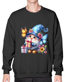 gnome with butterfly 03# - gnome- Sweatshirt - Crew