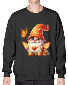 gnome with butterfly 06# - gnome- Sweatshirt - Crew
