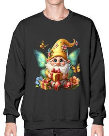 gnome with butterfly 07# - gnome- Sweatshirt - Crew