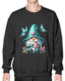 gnome with butterfly 14# - gnome- Sweatshirt - Crew