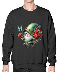 gnome with butterfly 24# - gnome- Sweatshirt - Crew