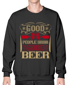 good people drink good beer 181# - drinking- Sweatshirt - Crew