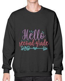 hello second grade 320# - second grade- Sweatshirt - Crew