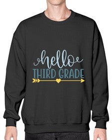 hello third grade 339# - third grade- Sweatshirt - Crew