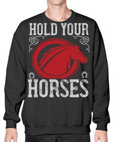 hold your horses Style 52# - horse- Sweatshirt - Crew