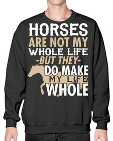 horses are not my whole life - horse- Sweatshirt - Crew