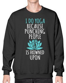 i do yoga  275# - yoga- Sweatshirt - Crew