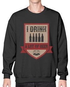i drink a lot of beer 1102# - beer- Sweatshirt - Crew