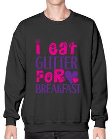 i eat glitter for breakfast 177# - unicorn- Sweatshirt - Crew