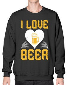 i love beer 1135# - beer- Sweatshirt - Crew