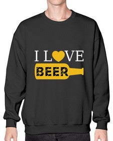 i love beer 1136# - beer- Sweatshirt - Crew