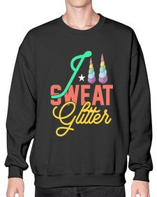 i sweat glitter 190# - unicorn- Sweatshirt - Crew