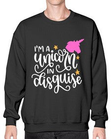 im a unicorn in disguise 229# - unicorn- Sweatshirt - Crew