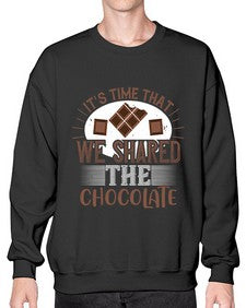 its time that we shared the chocolate 289# - chocolate- Sweatshirt - Crew