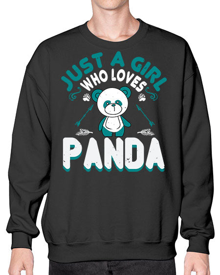 just a girl who loves panda 161# - bears - animals- Sweatshirt - Crew