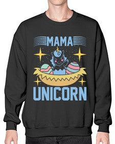 mama unicorn 295# - unicorn- Sweatshirt - Crew
