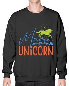 mama unicorn 297# - unicorn- Sweatshirt - Crew