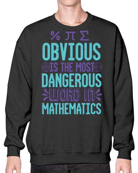 obvious is the most dangergou word in math 37# - pi- Sweatshirt - Crew