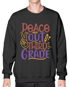 peace out third grade 645# - third grade- Sweatshirt - Crew