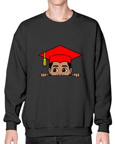 peekaboo afro puffs grad boy 20# - black boys or men- Sweatshirt - Crew