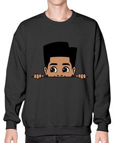 peekaboo boy 18# - black boys or men- Sweatshirt - Crew