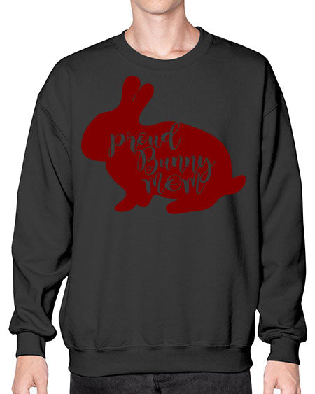 proud bunny mom - rabbit- Sweatshirt - Crew